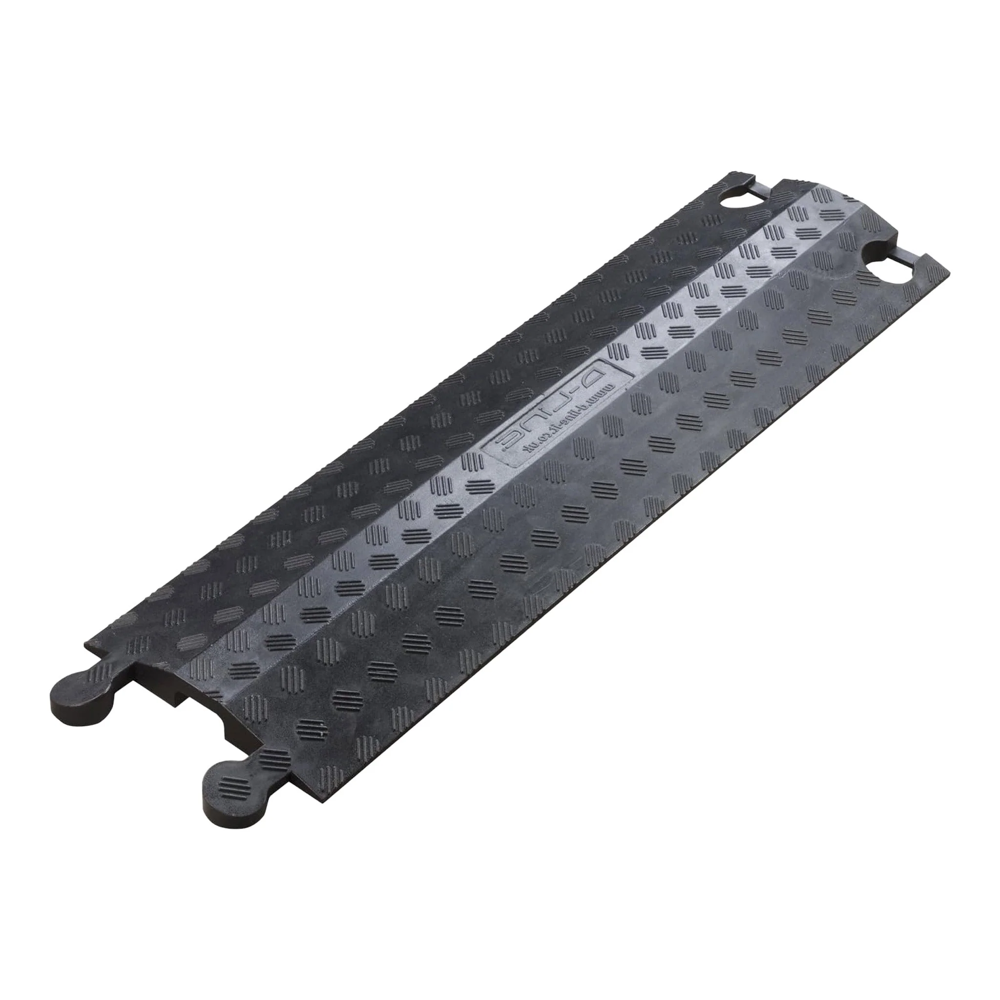 D-Line US/DO-2B765 Heavy Duty Single Channel Floor Cable Protector - 30in Length, 1.77in (W) x 0.78in (H) Cable Cavity - Black - Image 2