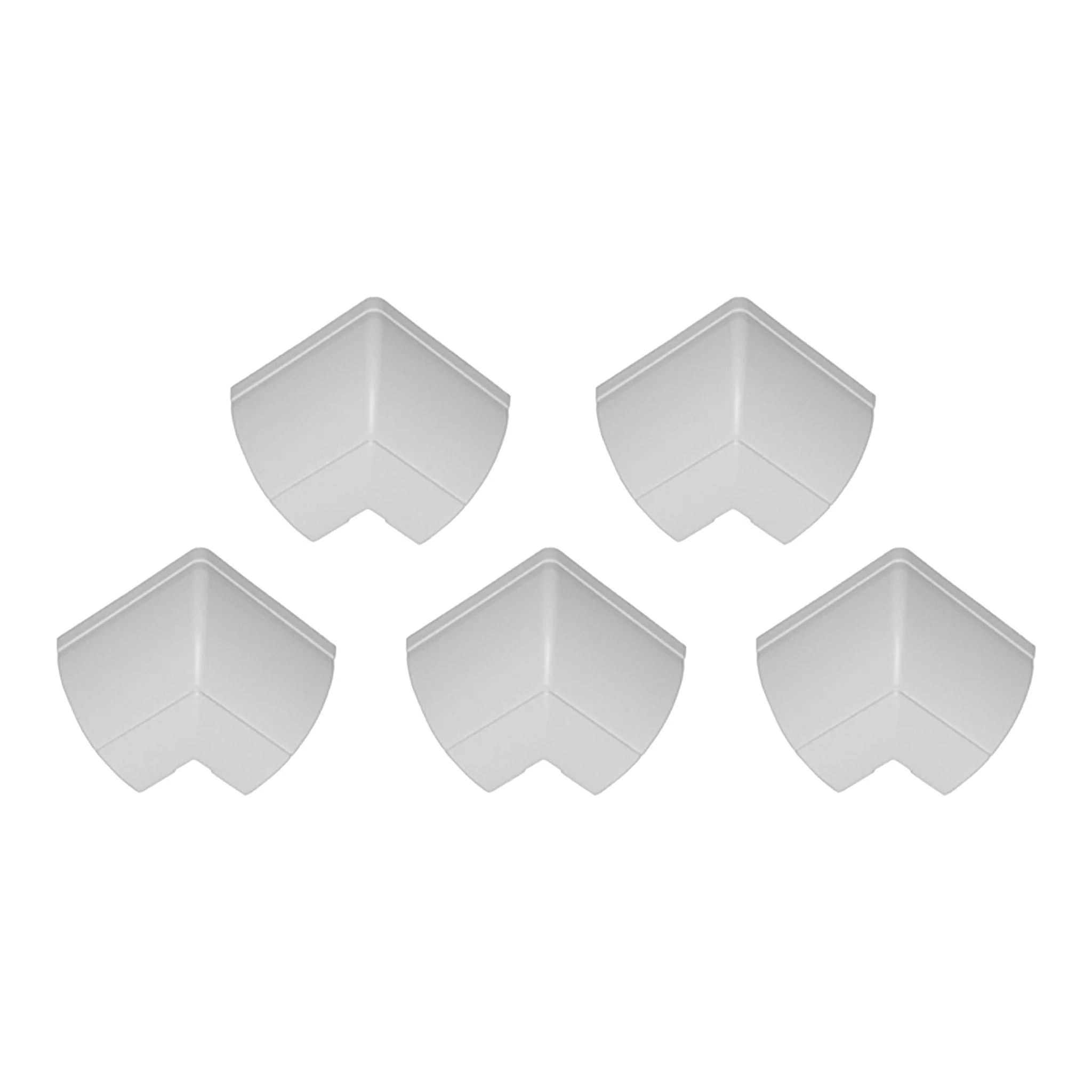 D-Line US/FLEB22QSW-5PK 5-Pack 1/4 Round 90° External Bend Cable Raceway Accessory - White - Image 2