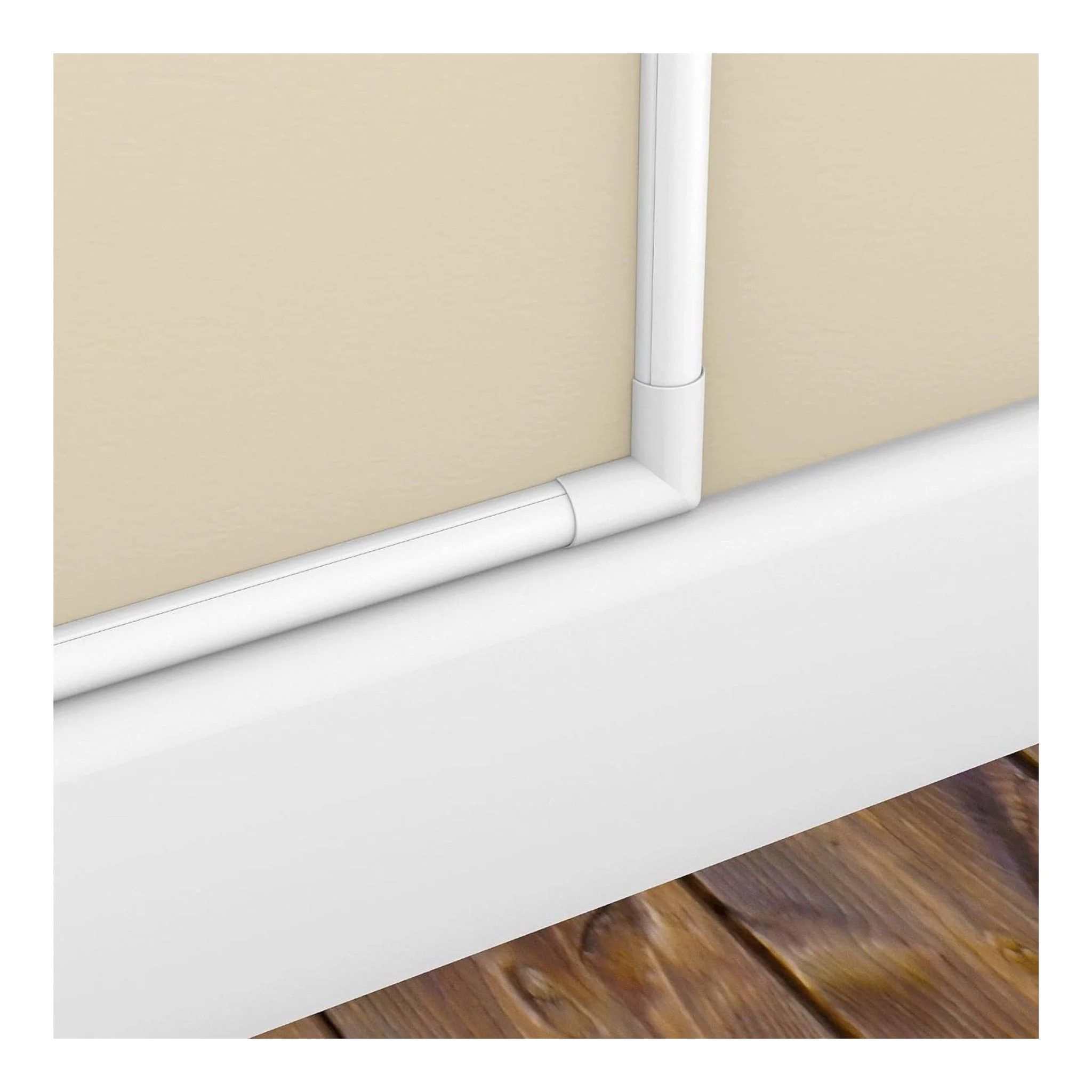 D-Line US/FLFB3015W-2PK 2-Pack 90° Flat Bend Mini Cable Raceway Accessory - White - Image 3