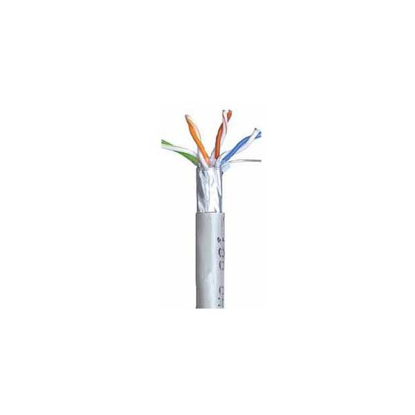 Grey Cat5e Shielded Cable, 24AWG, 4-Pair, 350MHz, PVC, Sold By The Foot