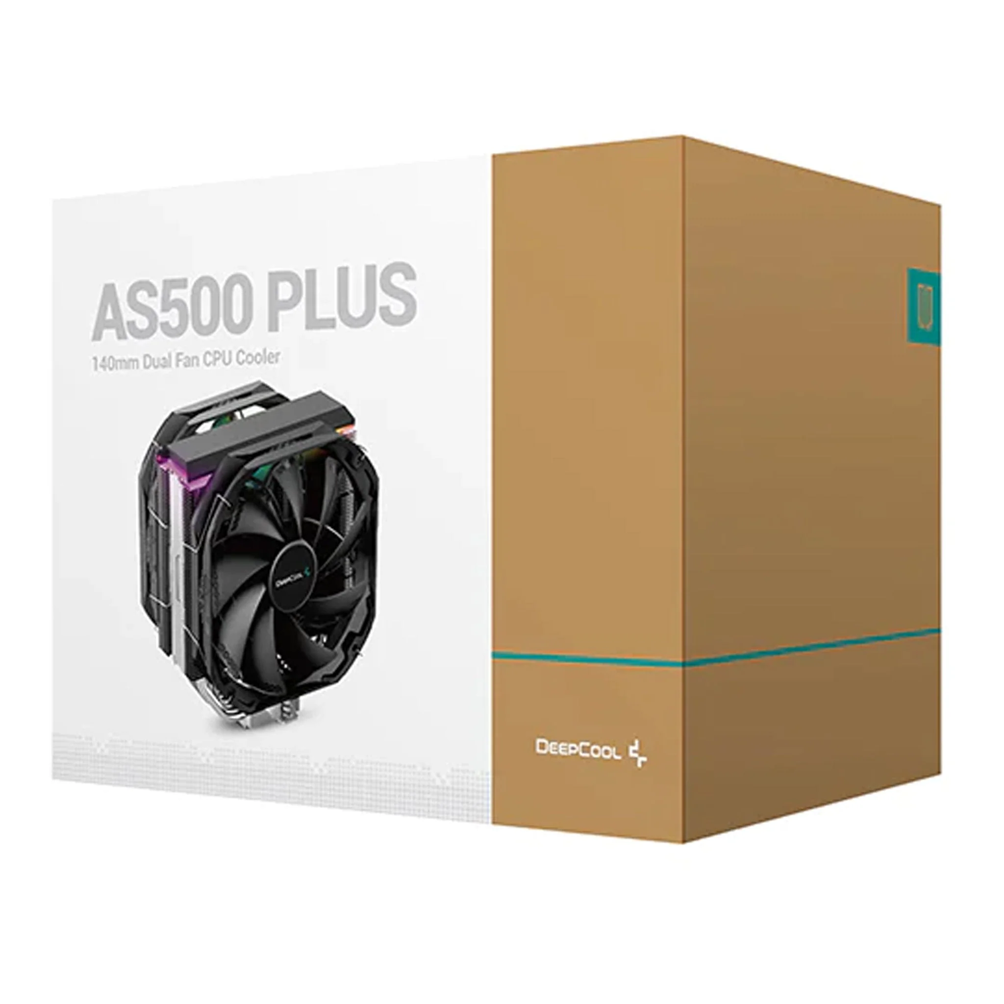 DeepCool R-AS500-BKNLMP-G Dual 140mm PWM Fans AS500 PLUS Single Tower CPU Cooler - Image 6