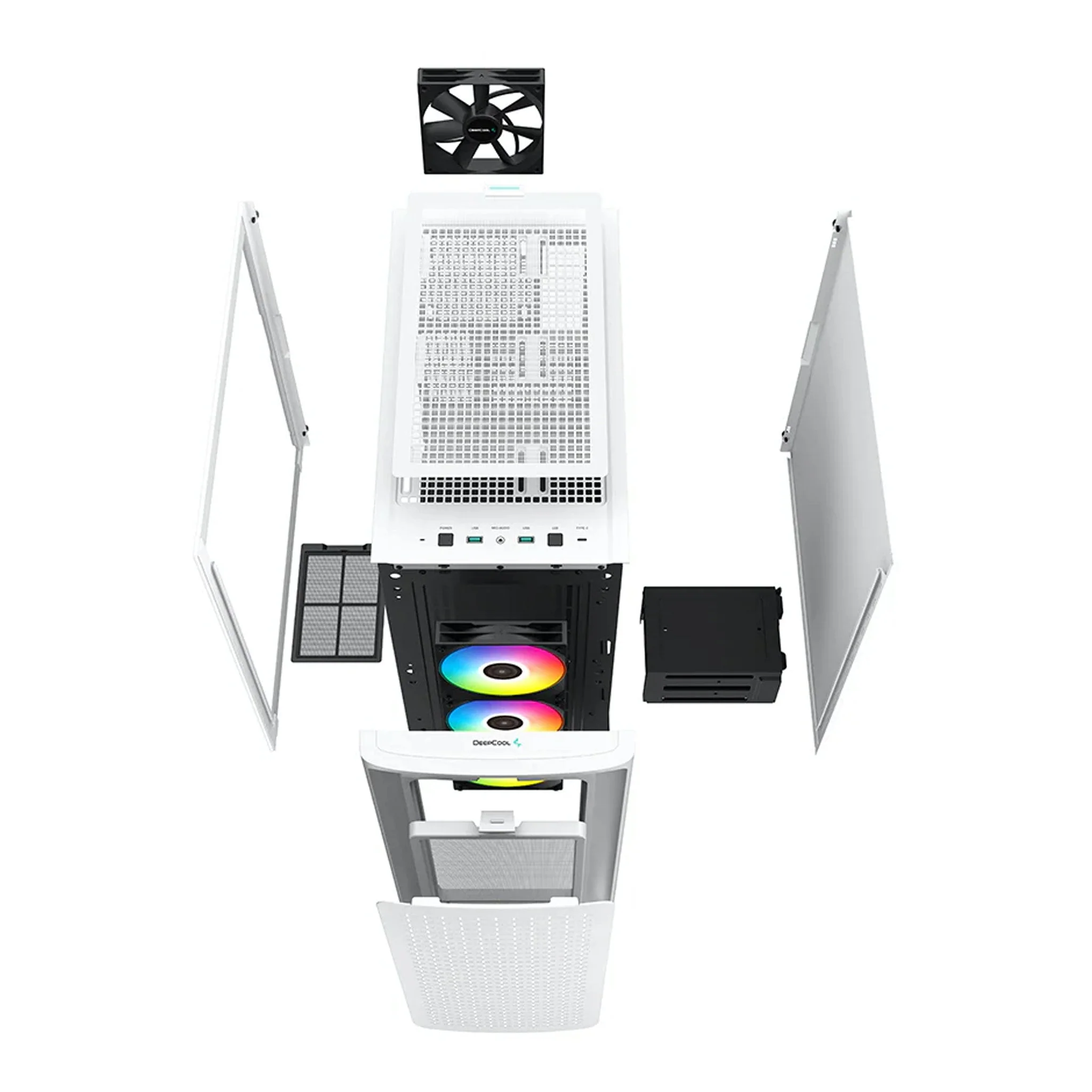 DeepCool R-CK560-WHAAE4-G-1 White CK560 Mid-Tower ATX Case with Tempered Glass Side Panel - Image 15