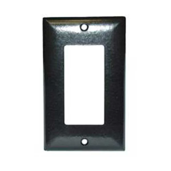 Designer Style 1 Gang Wall Plate Cover - Black