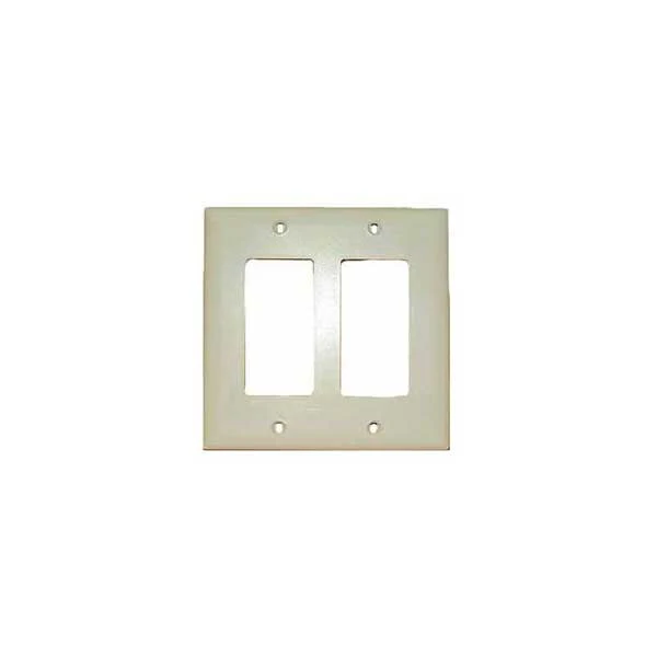 Designer Style 2 Gang Wall Plate Cover - Ivory