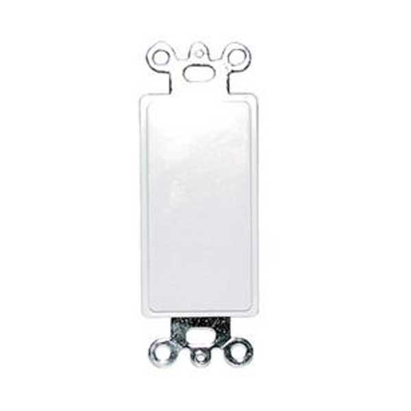 Designer Style Blank Wall Plate Insert - White