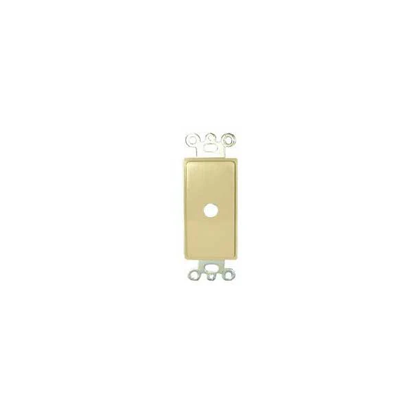 Designer Style Custom Wall Plate Insert w/ 1 Hole - Ivory