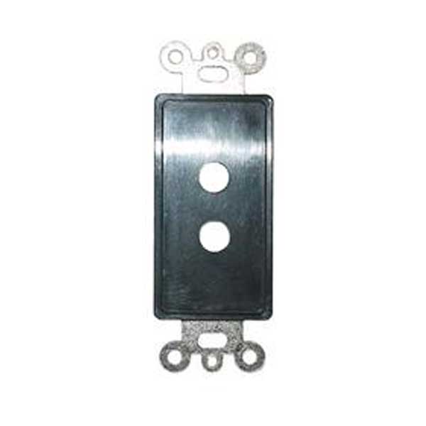 Designer Style Custom Wall Plate Insert w/ 2 Holes - Black