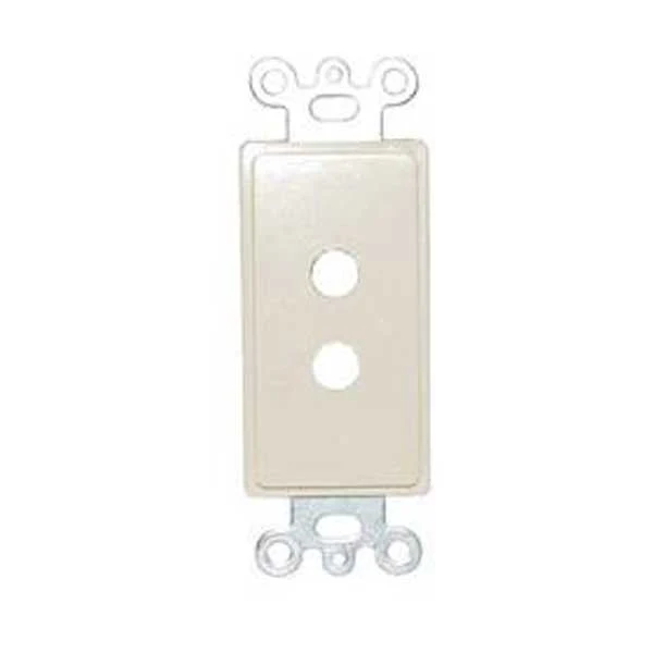 Designer Style Custom Wall Plate Insert w/ 2 Holes - Ivory