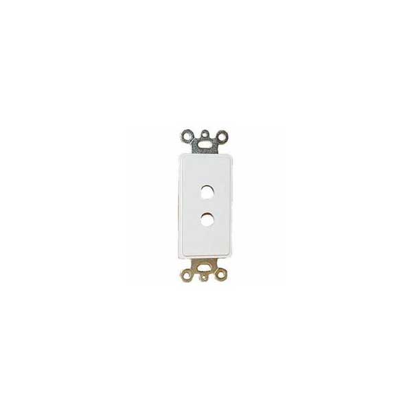 Designer Style Custom Wall Plate Insert w/ 2 Holes - White