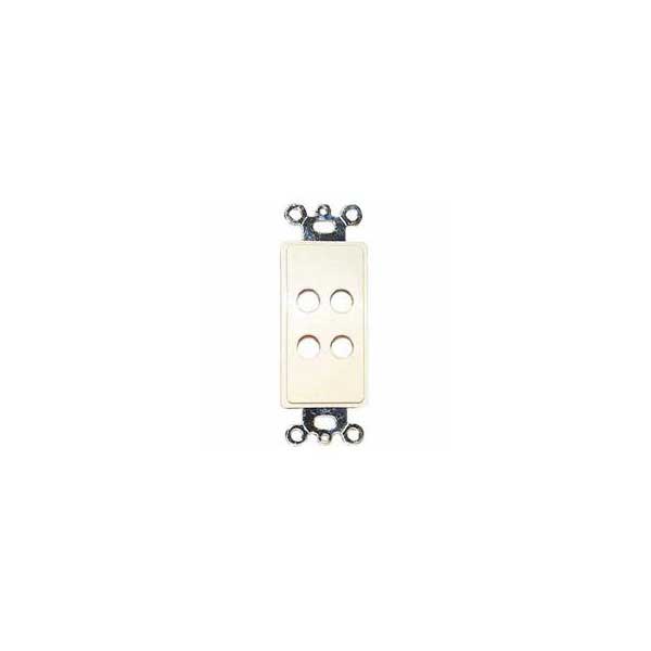Designer Style Custom Wall Plate Insert w/ 4 Holes - Ivory