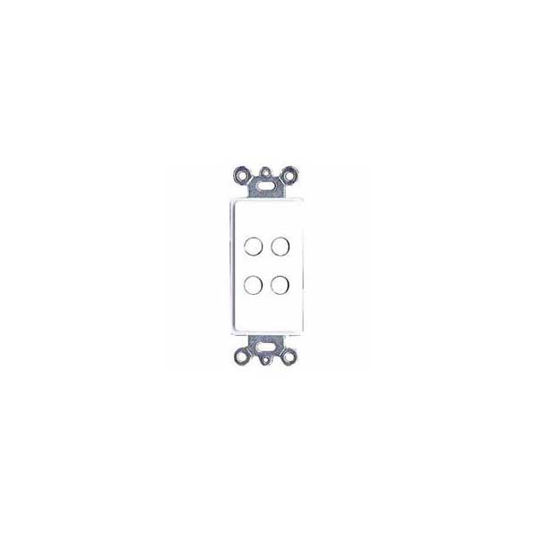 Designer Style Custom Wall Plate Insert w/ 4 Holes - White