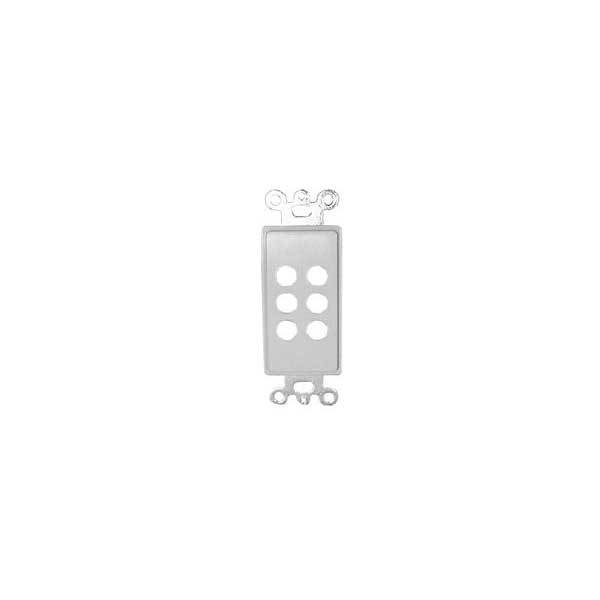 Designer Style Custom Wall Plate Insert w/ 6 Holes - Black