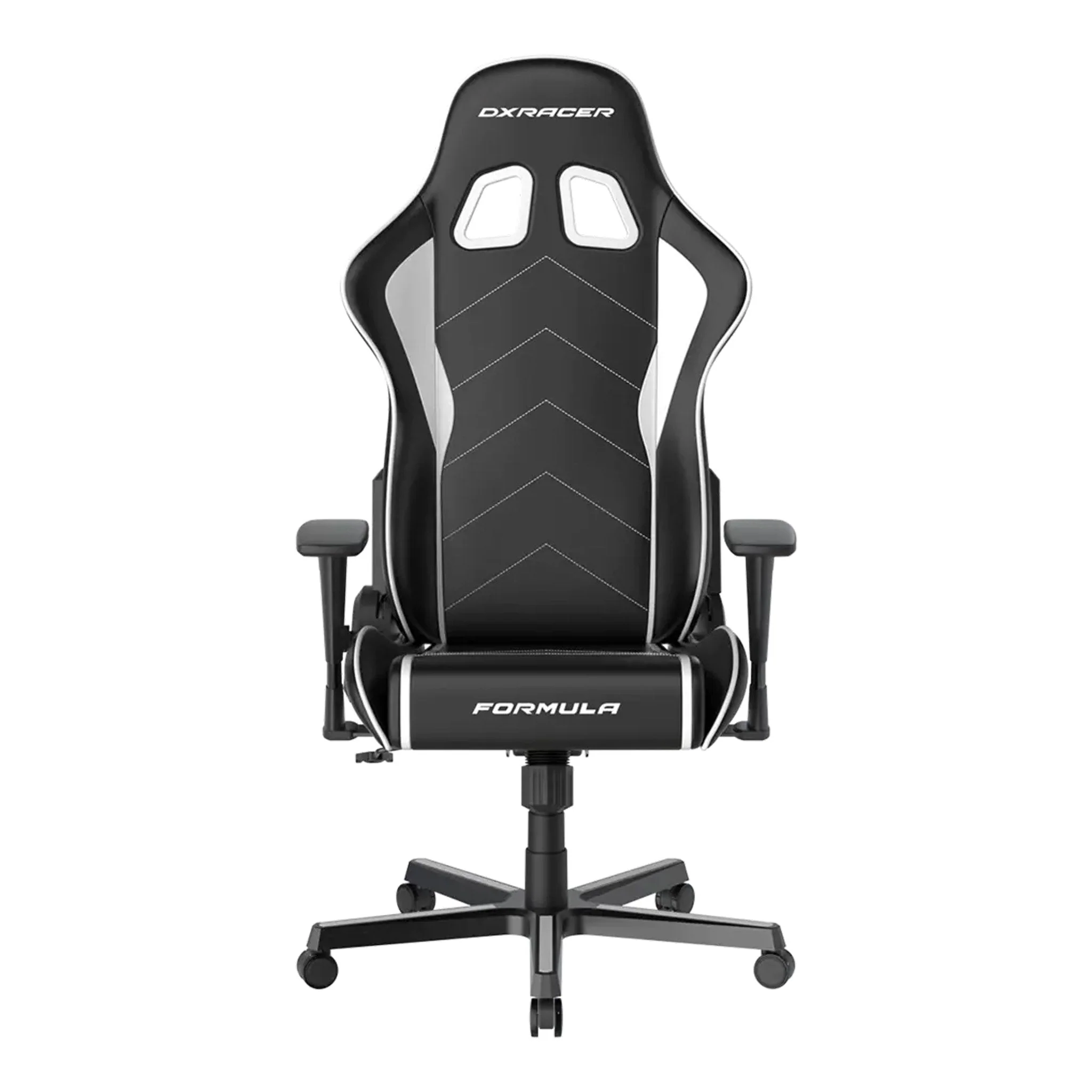 DXRacer Formula Series Black & White Leatherette Ergonomic XL Gaming Chair - GC/XLFH08LTC/NW - Image 2