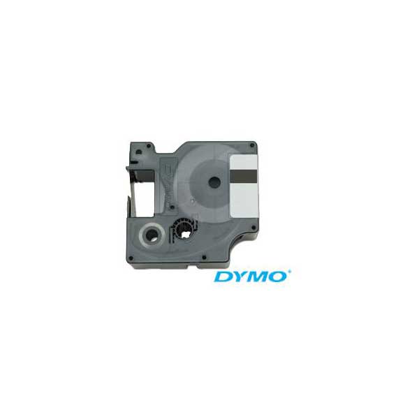 DYMO Rhino 18482 3/8" Permanent Polyester Label Tape, Black ON White, IND, 18FT
