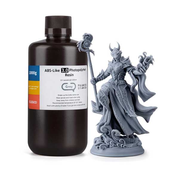 ELEGOO 1kg 405nm ABS-Like Resin V3.0 - Grey (ABSL-RESIN-GY-1KG)