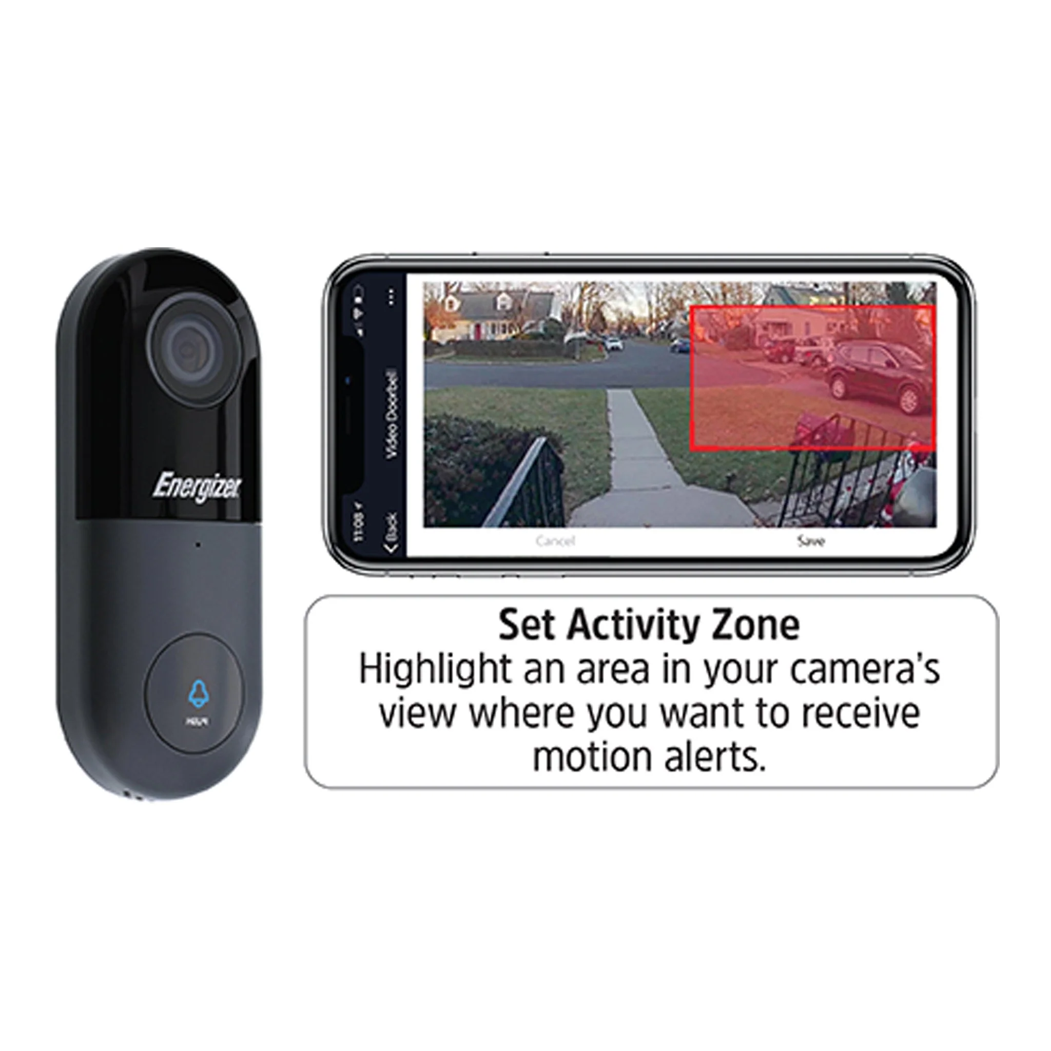 Energizer EOD1-1002-SIL Smart Wifi 1080p Video Doorbell - Image 4