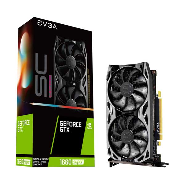 EVGA 06G-P4-1068-KR GeForce GTX 1660 SUPER SC ULTRA GAMING with 6GB GDDR6 and Dual Cooling Fans
