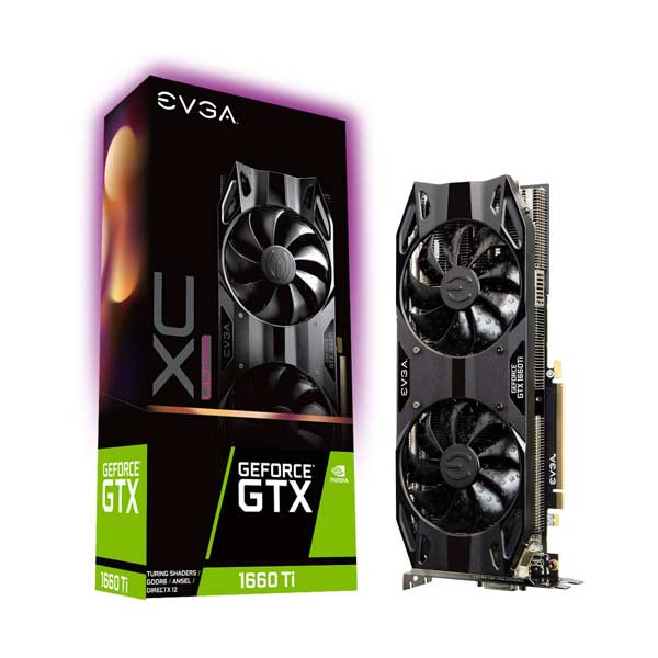 EVGA 06G-P4-1267-KR NVIDIA GeForce GTX 1660 Ti XC Ultra Gaming with 6GB GDDR6 and Dual HDB Fans
