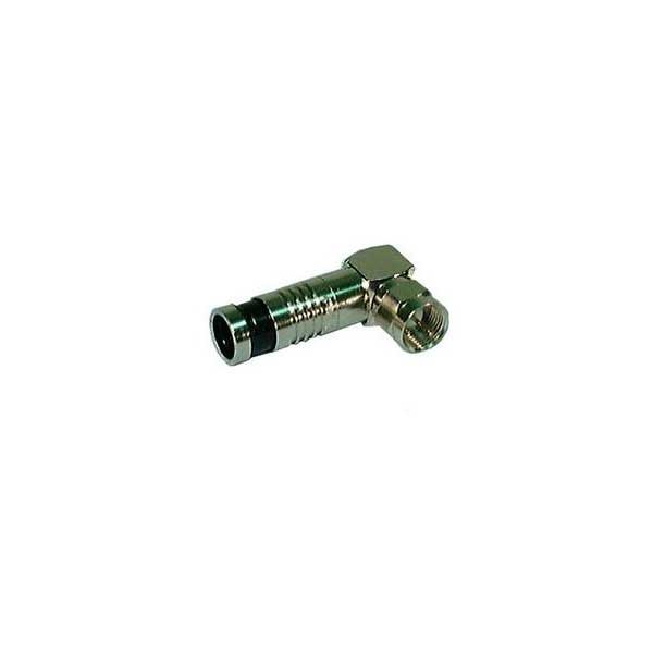 F Male Right Angle Compression Connector - RG-6