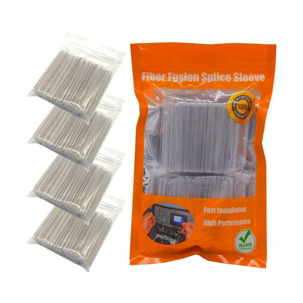 Fiber Optic Fusion Splice Sleeves | 2.5mm x 40mm | Clear | 400-Pack | FSS-2.5-40-400