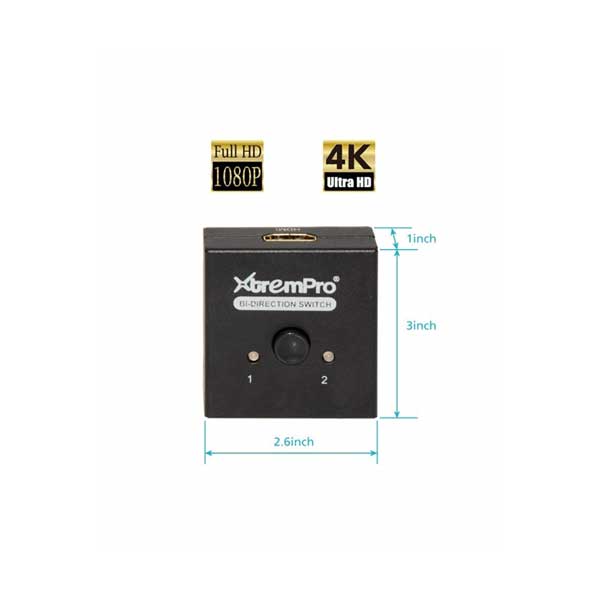GCIG 61032 4K HDMI 2-Port Bi-Direction Switch Hub with HDCP Passthrough - Image 3