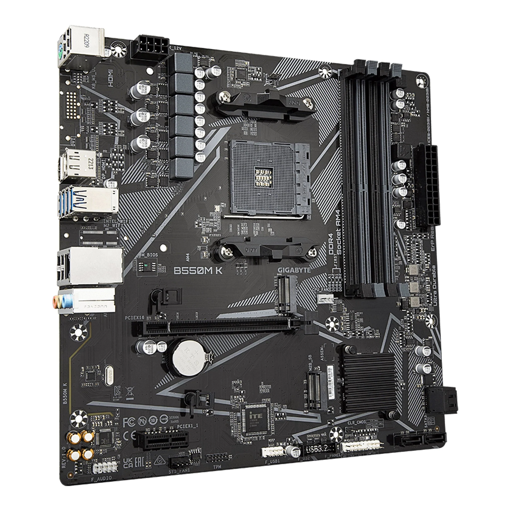 Gigabyte B550M K AMD AM4 B550 Ultra Durable Motherboard - Image 2