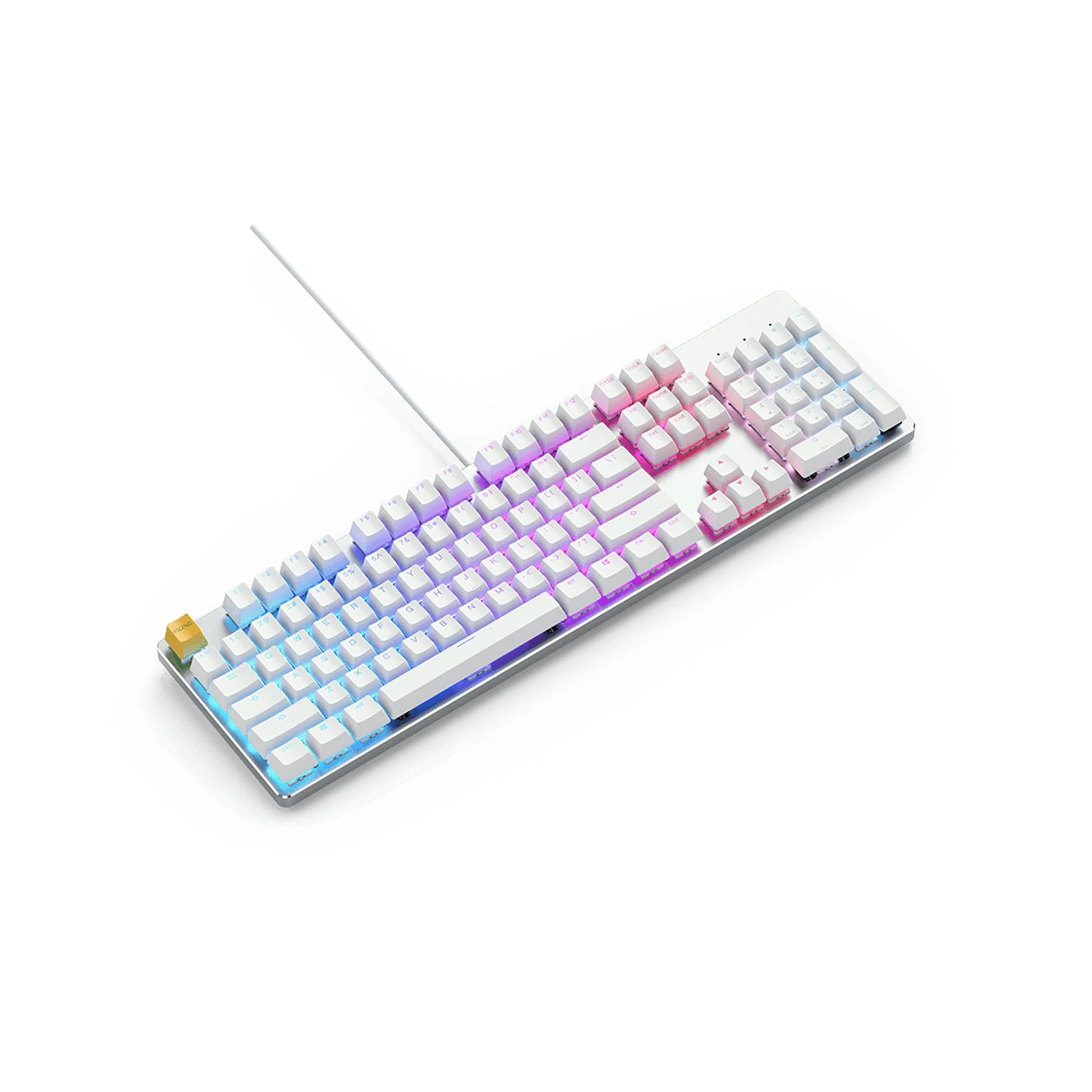Glorious GLO-GMMK-FS-BRN-W GMMK White Ice Edition Full Size Modular Mechanical Keyboard - Image 2