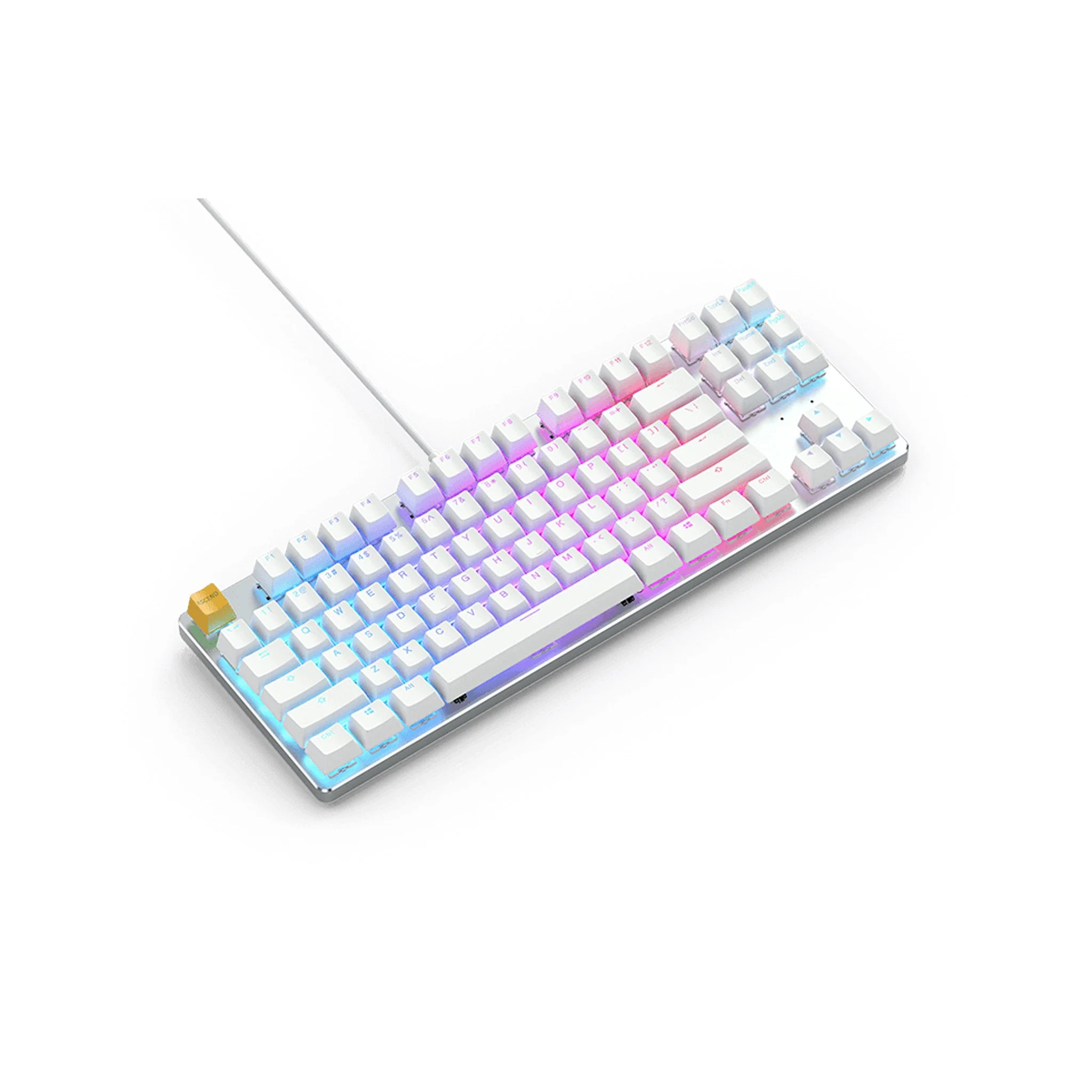 Glorious GLO-GMMK-TKL-BRN-W GMMK White Ice Edition TENKEYLESS Modular Mechanical Keyboard - Image 2