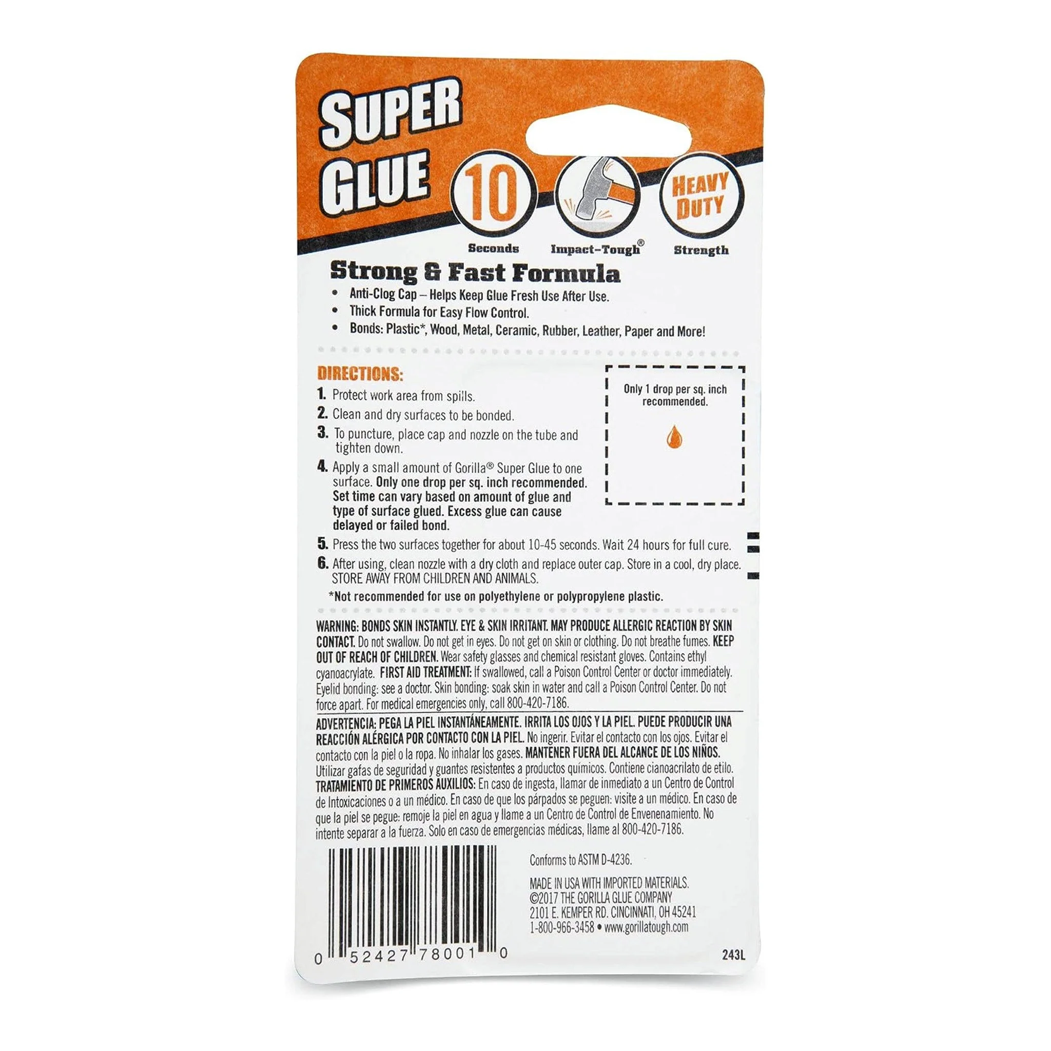 Gorilla 7400202 Super Glue XL - 25g, Clear - Image 3