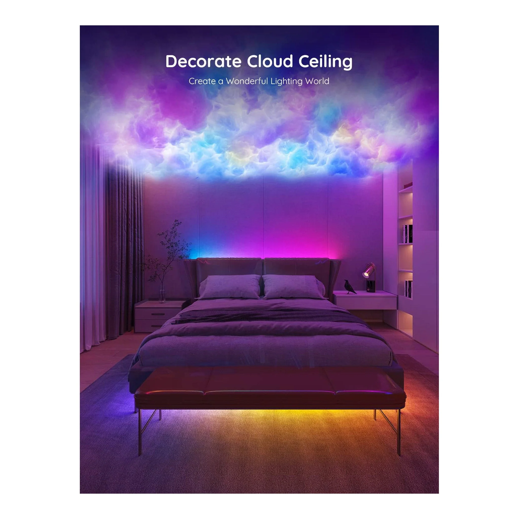 Govee H617C1D1 32.8ft Indoor RGBIC Smart LED Strip Lights - Image 7