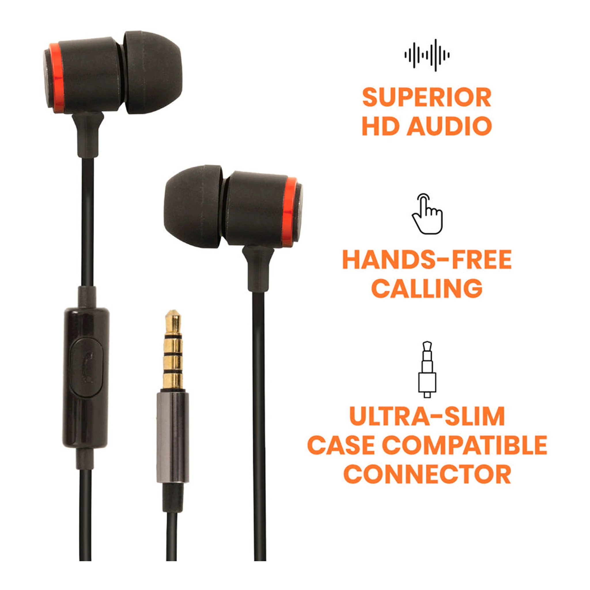 Helix ETHAUD35 3.5mm HD Audio High Fidelity Earbuds - Black - Image 6