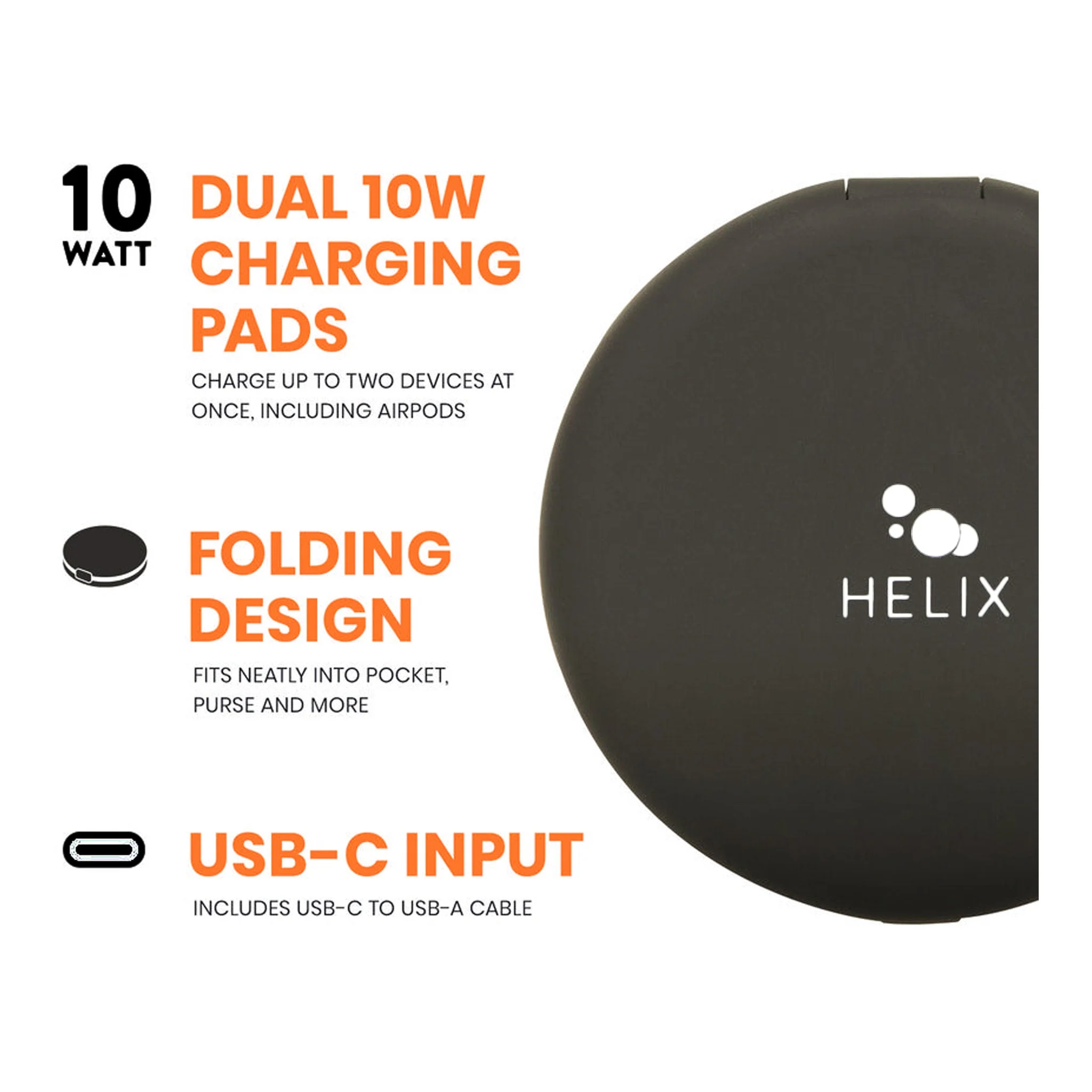 Helix ETHQI2WA Dual 10W Qi Fast Wireless Charger - Image 3