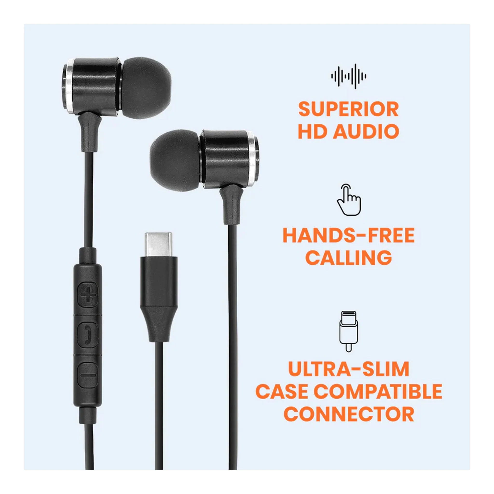 Helix ETHSECB High Fidelity USB-C UltraBuds with Built-In Mic and Track Controls - Image 2