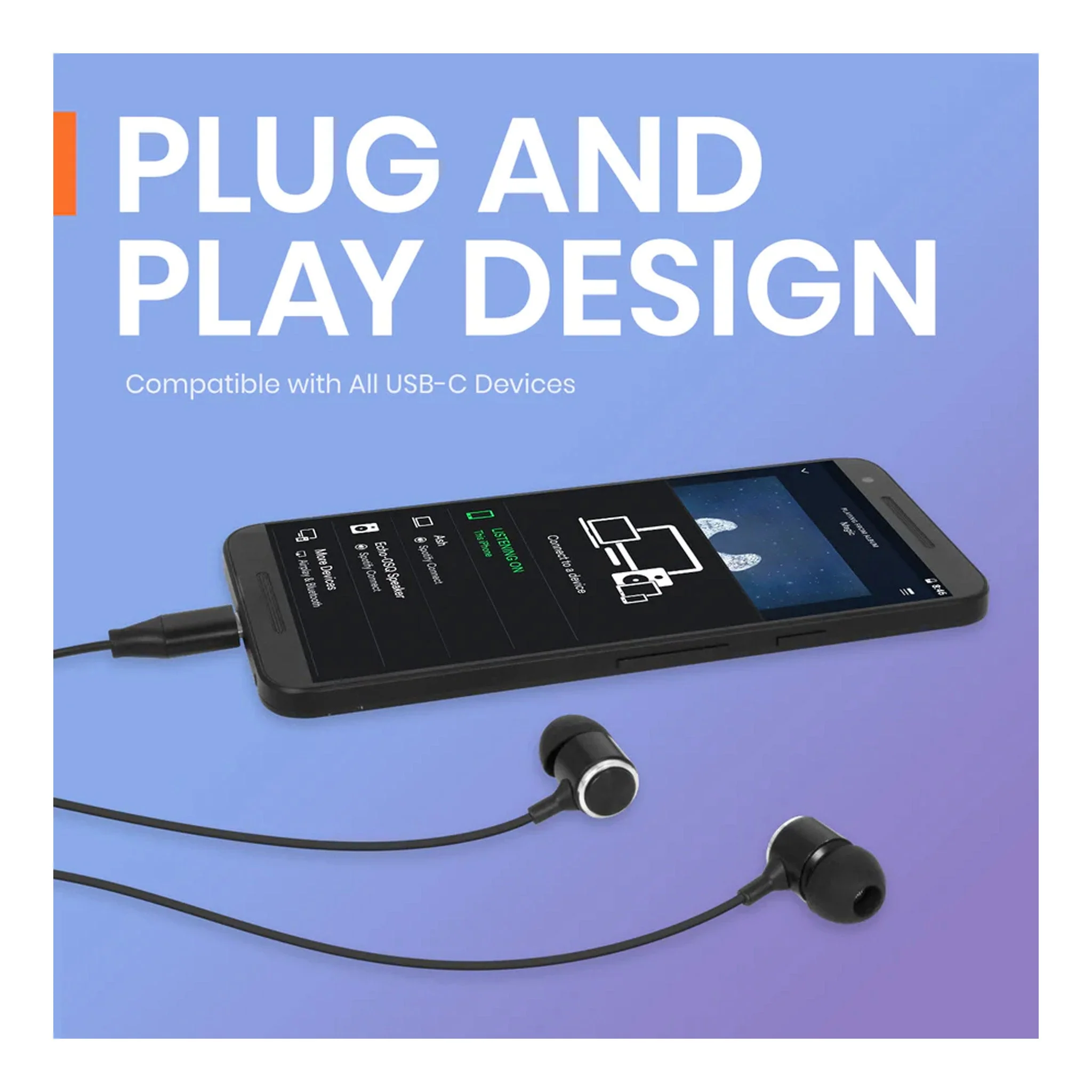 Helix ETHSECB High Fidelity USB-C UltraBuds with Built-In Mic and Track Controls - Image 3