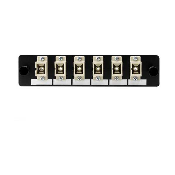 HellermannTyton VFAP6SMMSC Fiber Adapter Panel Preloaded, 6 Port, Multi-Mode, SC