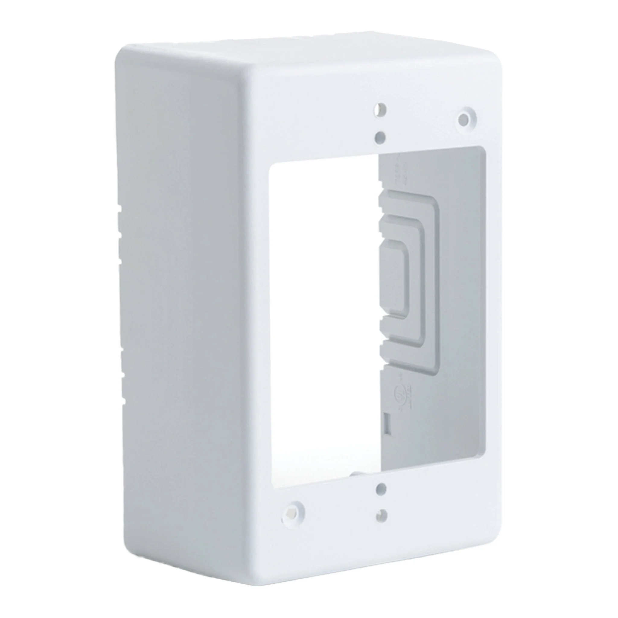 HellermannTyton TSRW-JB3 2.77" Deep Single Gang PVC Junction Box - White - Image 2