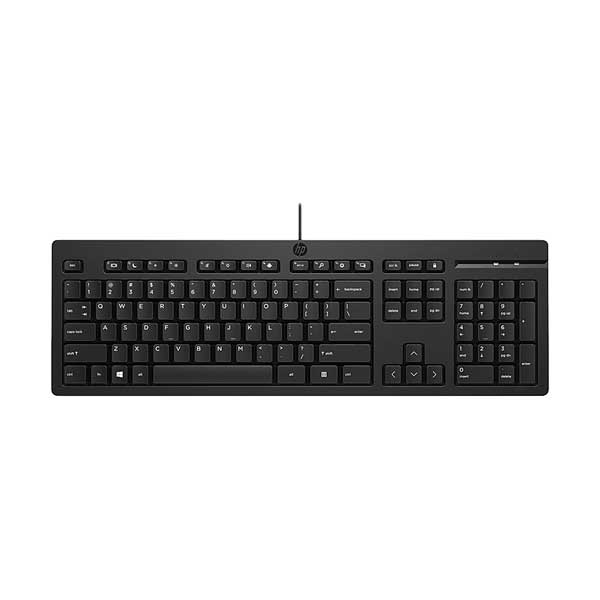 HP 125 Wired USB Keyboard - Black (266C9AA#ABA)