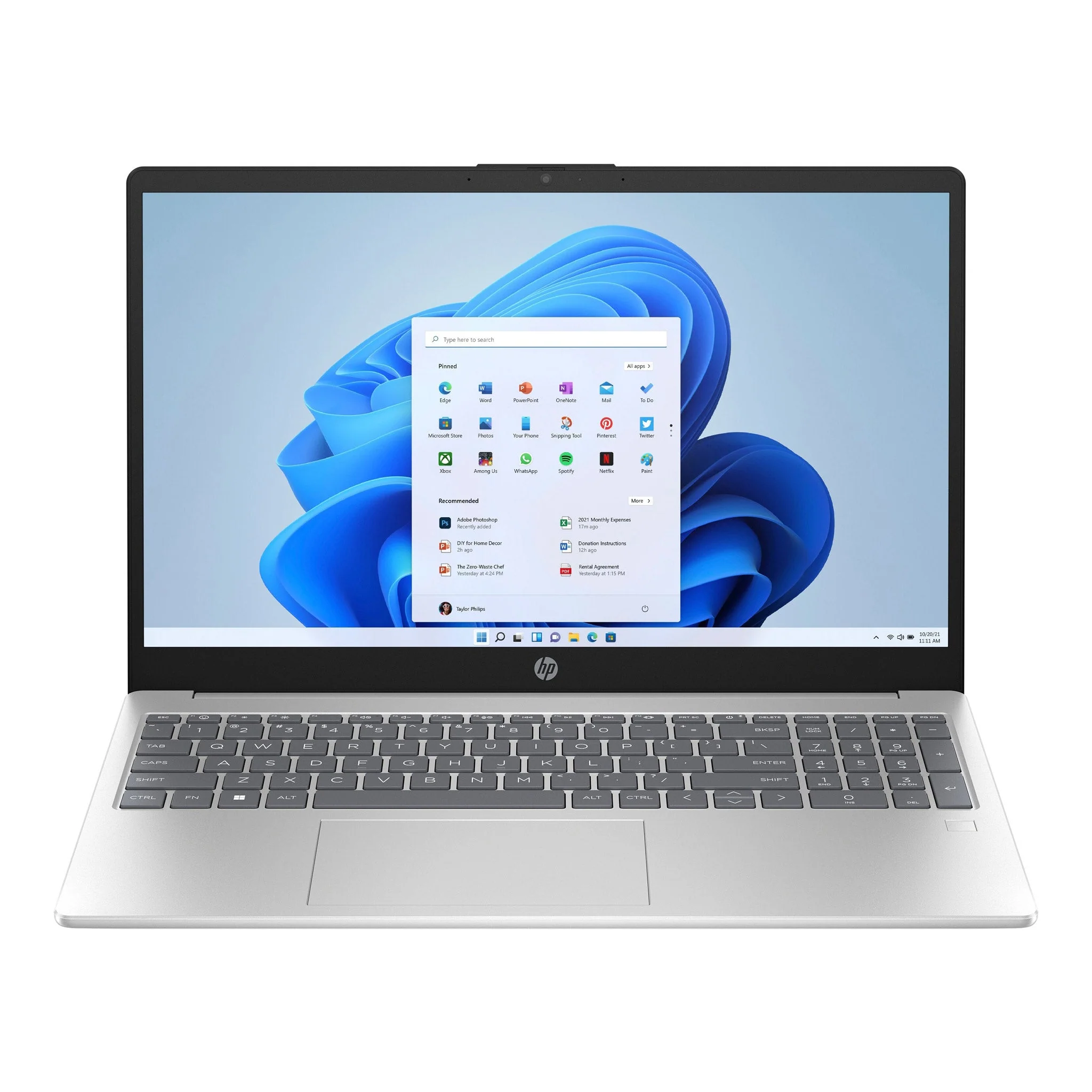 HP 7H3A3UA#ABA 15-FC0066NR 15.6" Touchscreen Notebook - AMD Ryzen 3 7320U - 8GB RAM - 256GB SSD - Silver - Image 2