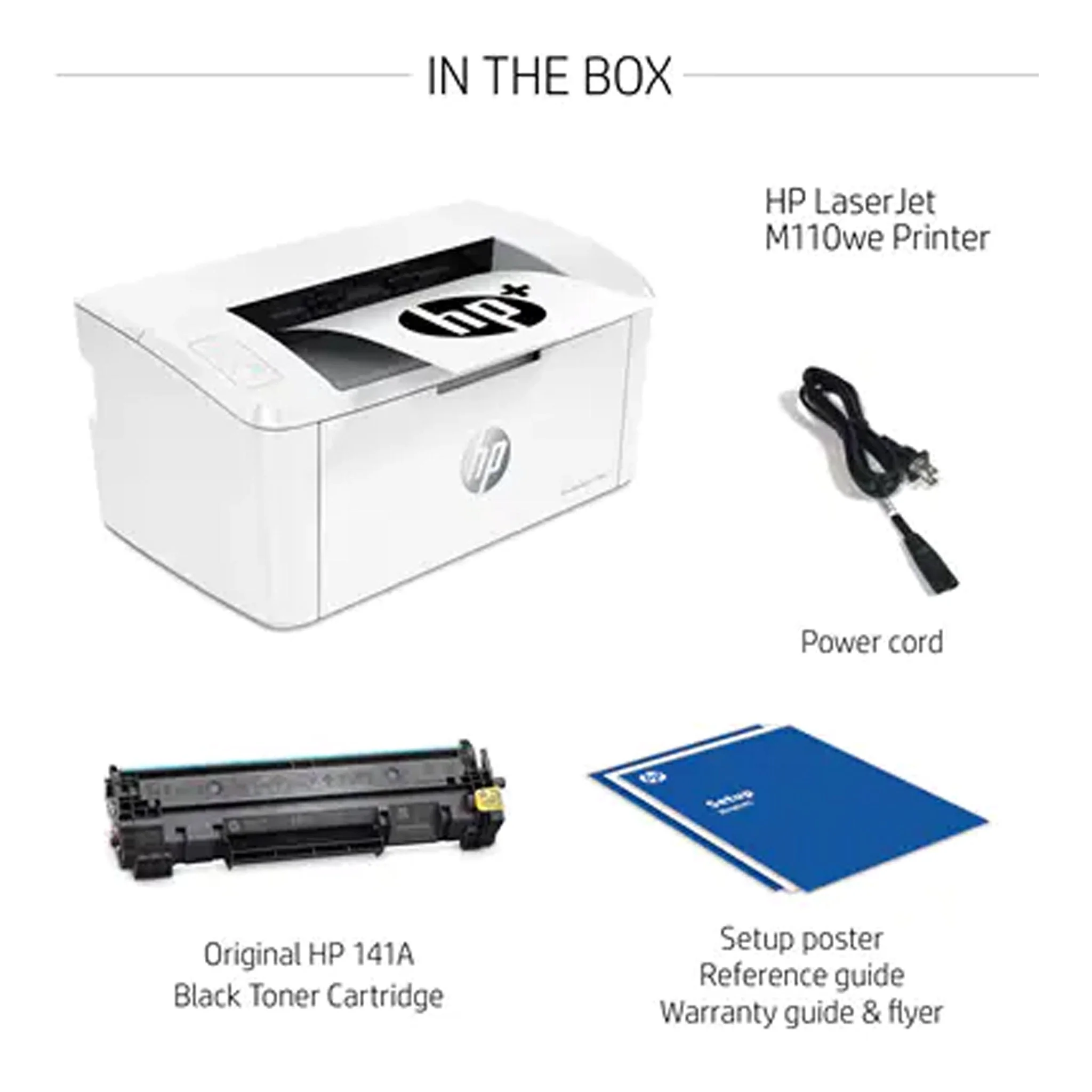 HP 7MD66E#BGJ LaserJet M110we Desktop Wireless Black & White Laser Printer - Image 8