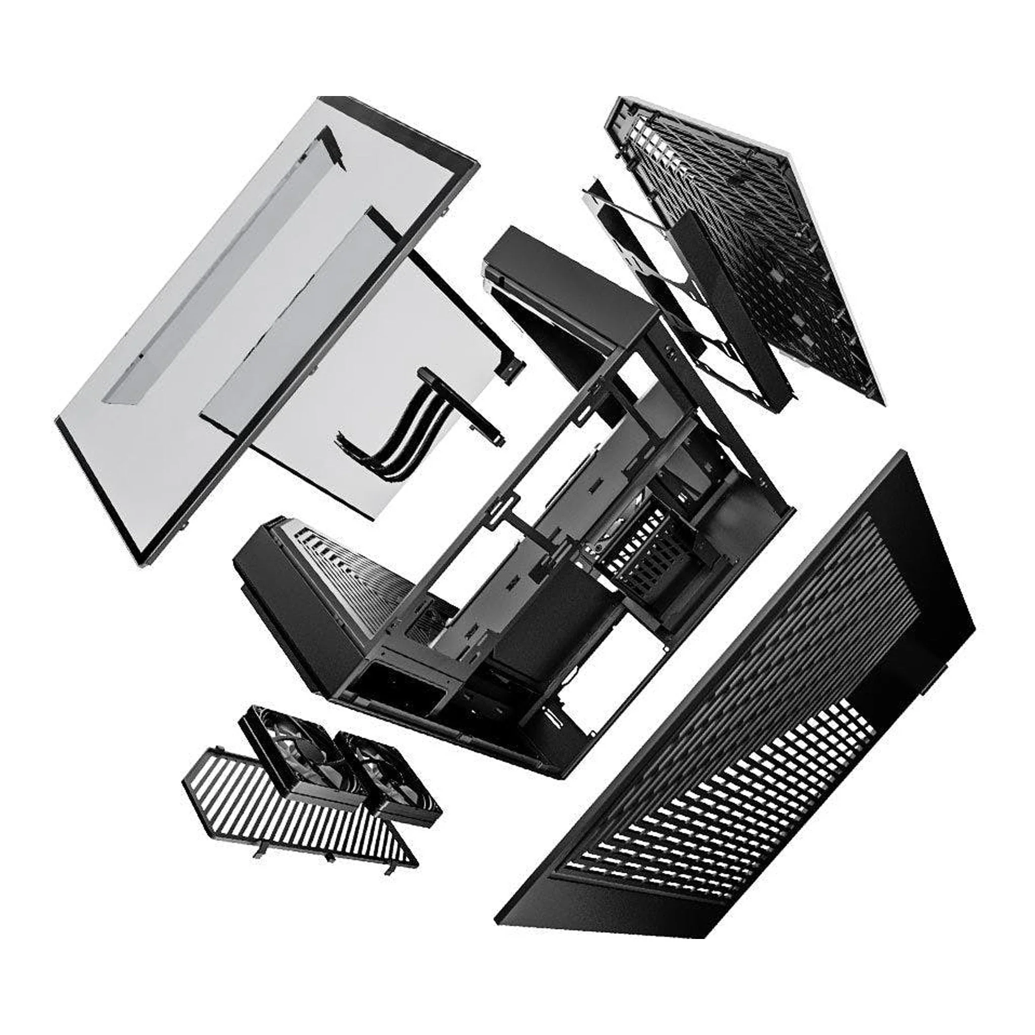 HYTE CS-HYTE-Y60-B Modern Aesthetic Dual Chamber Mid-Tower ATX Computer Gaming Case with PCIE 4.0 Riser Cable Included - Black - Image 10