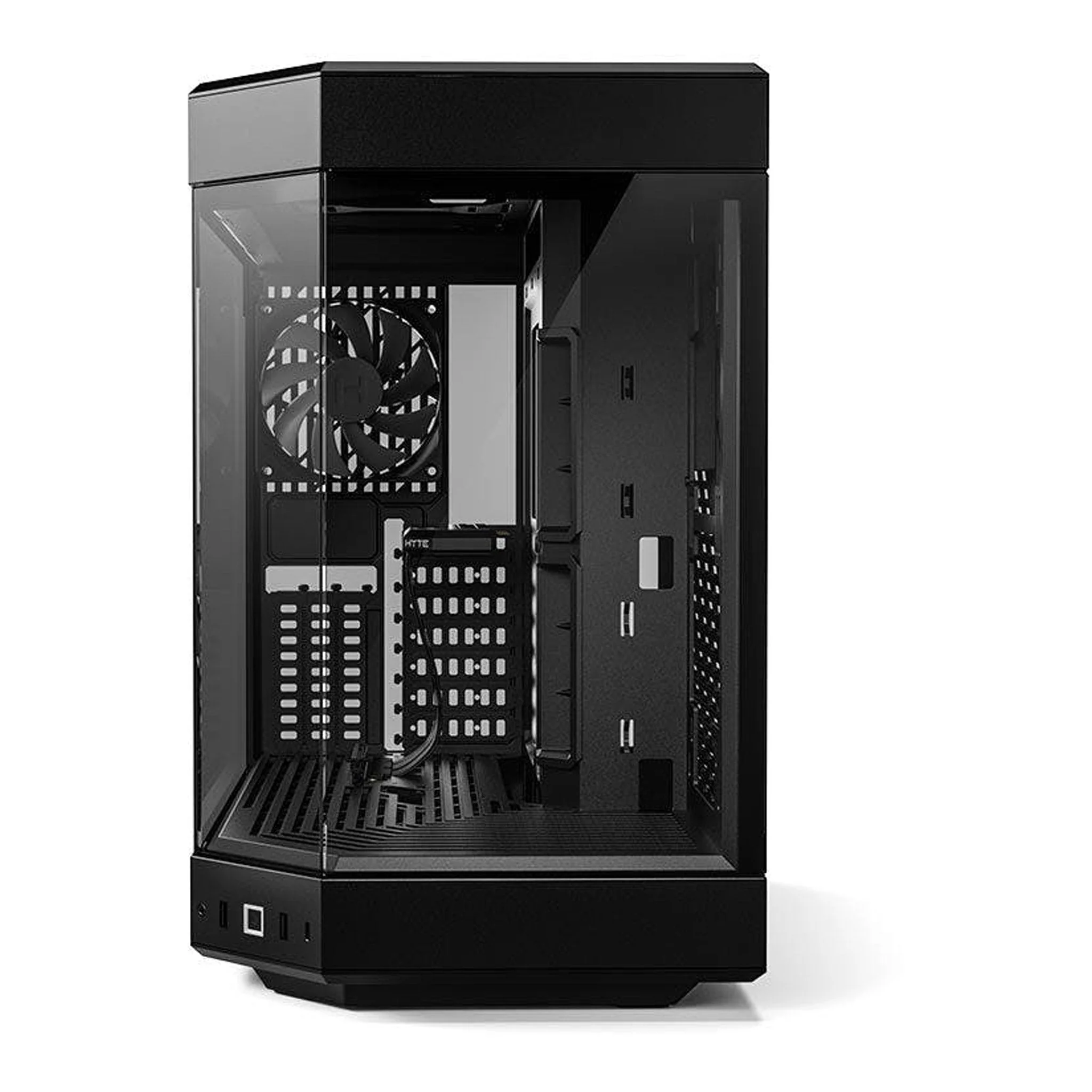 HYTE CS-HYTE-Y60-B Modern Aesthetic Dual Chamber Mid-Tower ATX Computer Gaming Case with PCIE 4.0 Riser Cable Included - Black - Image 3