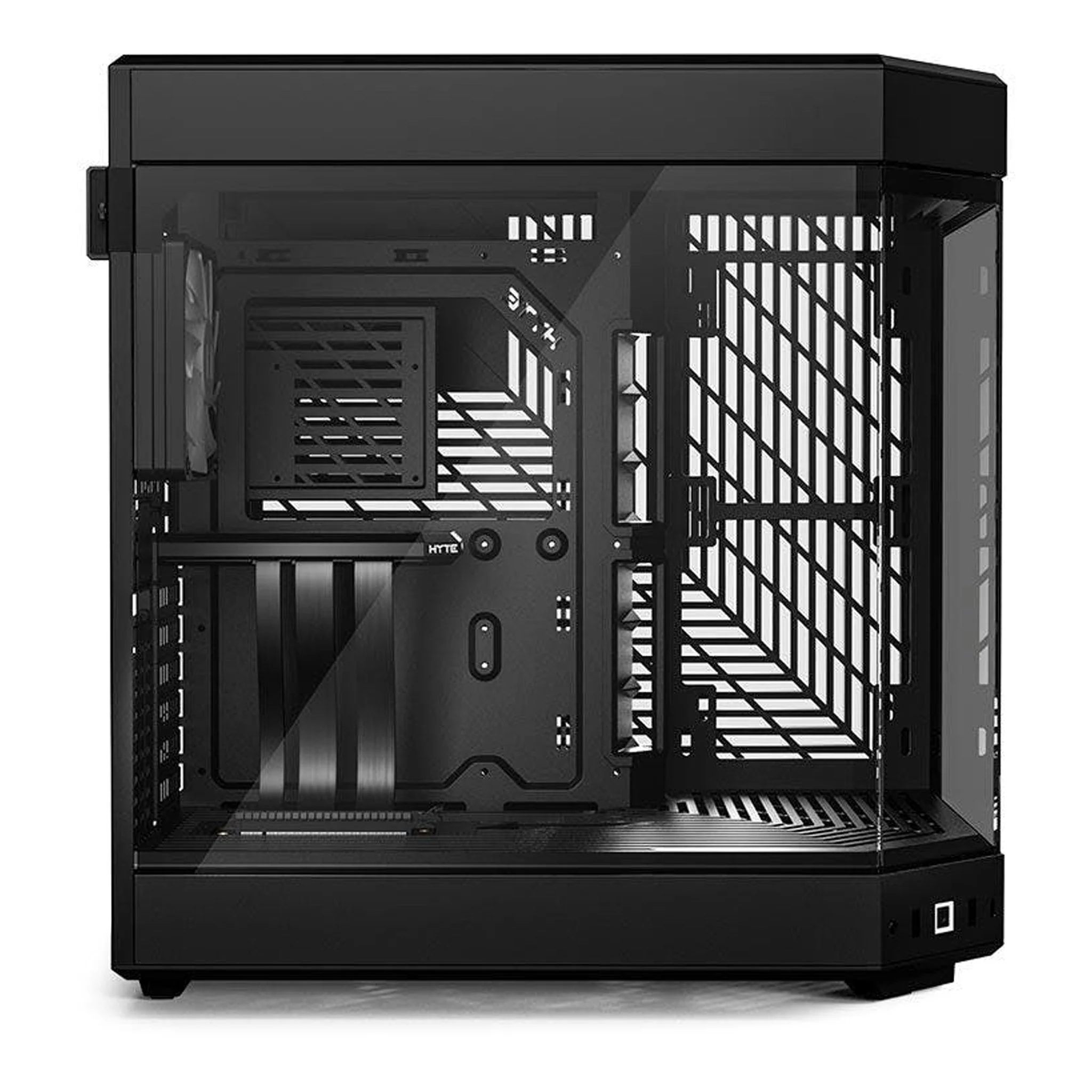 HYTE CS-HYTE-Y60-B Modern Aesthetic Dual Chamber Mid-Tower ATX Computer Gaming Case with PCIE 4.0 Riser Cable Included - Black - Image 4