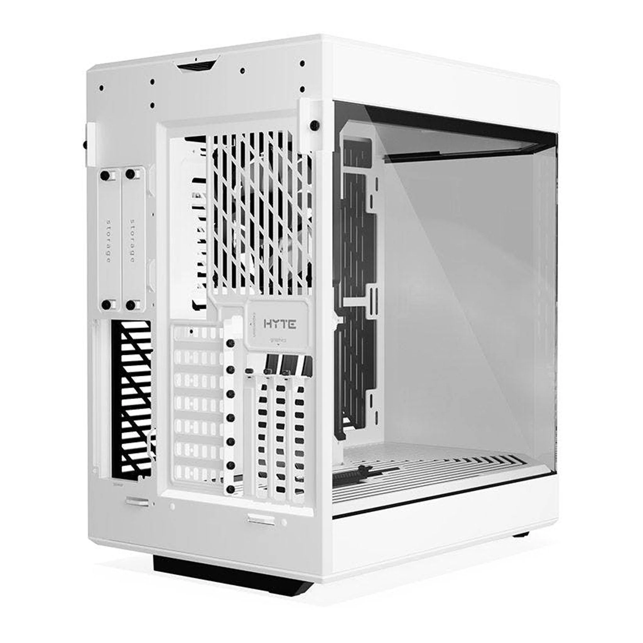 HYTE CS-HYTE-Y60-WW Modern Aesthetic Dual Chamber Mid-Tower ATX Computer Gaming Case with PCIE 4.0 Riser Cable Included - Snow White - Image 3