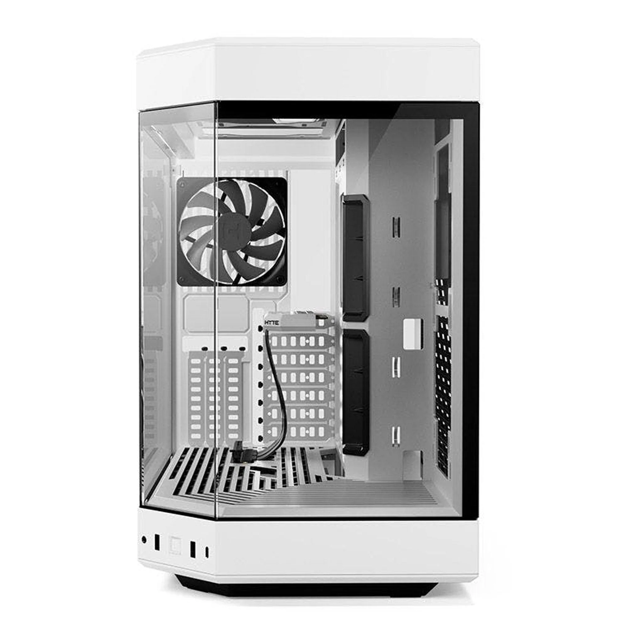 HYTE CS-HYTE-Y60-WW Modern Aesthetic Dual Chamber Mid-Tower ATX Computer Gaming Case with PCIE 4.0 Riser Cable Included - Snow White - Image 4
