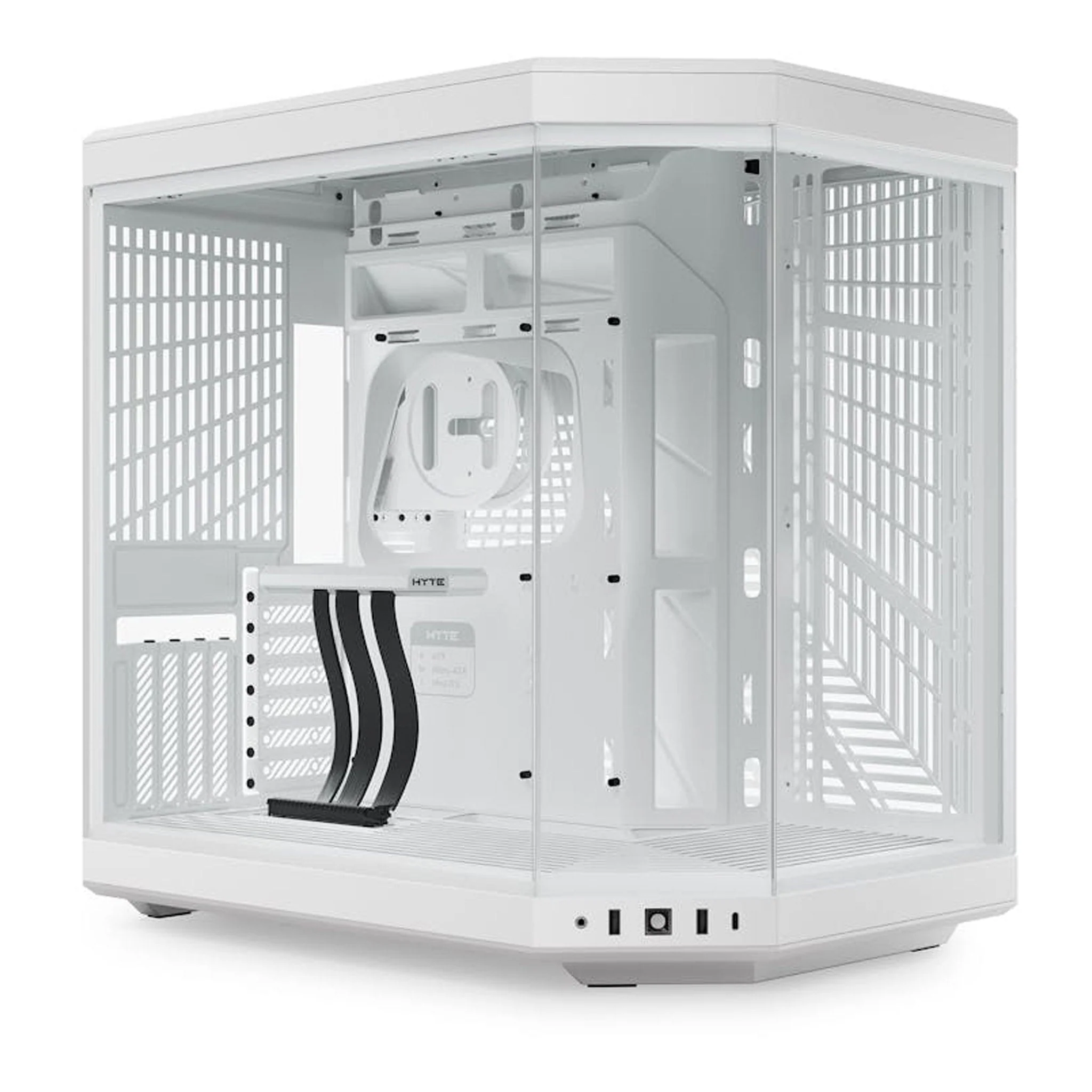 HYTE CS-HYTE-Y70-WW Y70 Modern Aesthetic Dual Chamber Mid-Tower ATX Computer Gaming Case with PCIE 4.0 Riser Cable Included - Snow White
