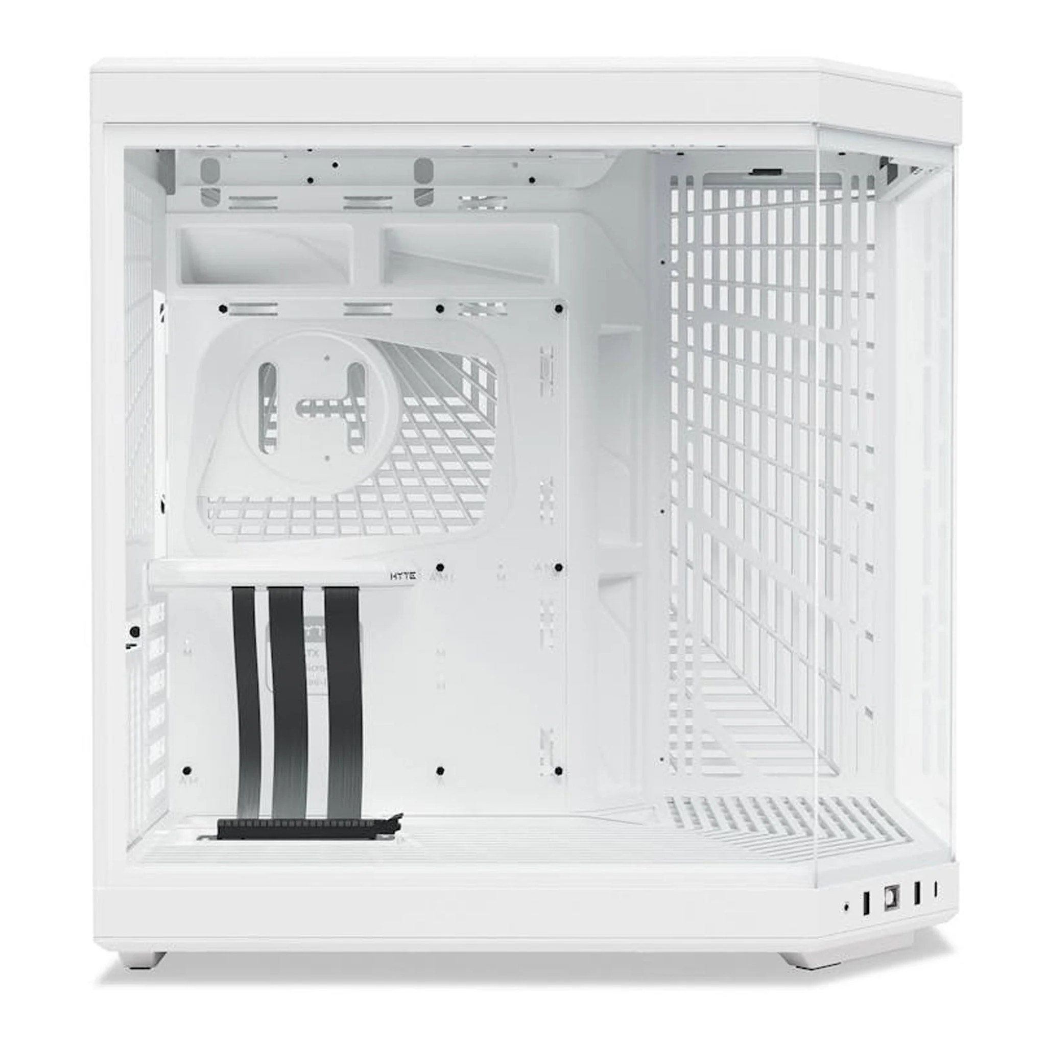 HYTE CS-HYTE-Y70-WW Y70 Modern Aesthetic Dual Chamber Mid-Tower ATX Computer Gaming Case with PCIE 4.0 Riser Cable Included - Snow White - Image 3