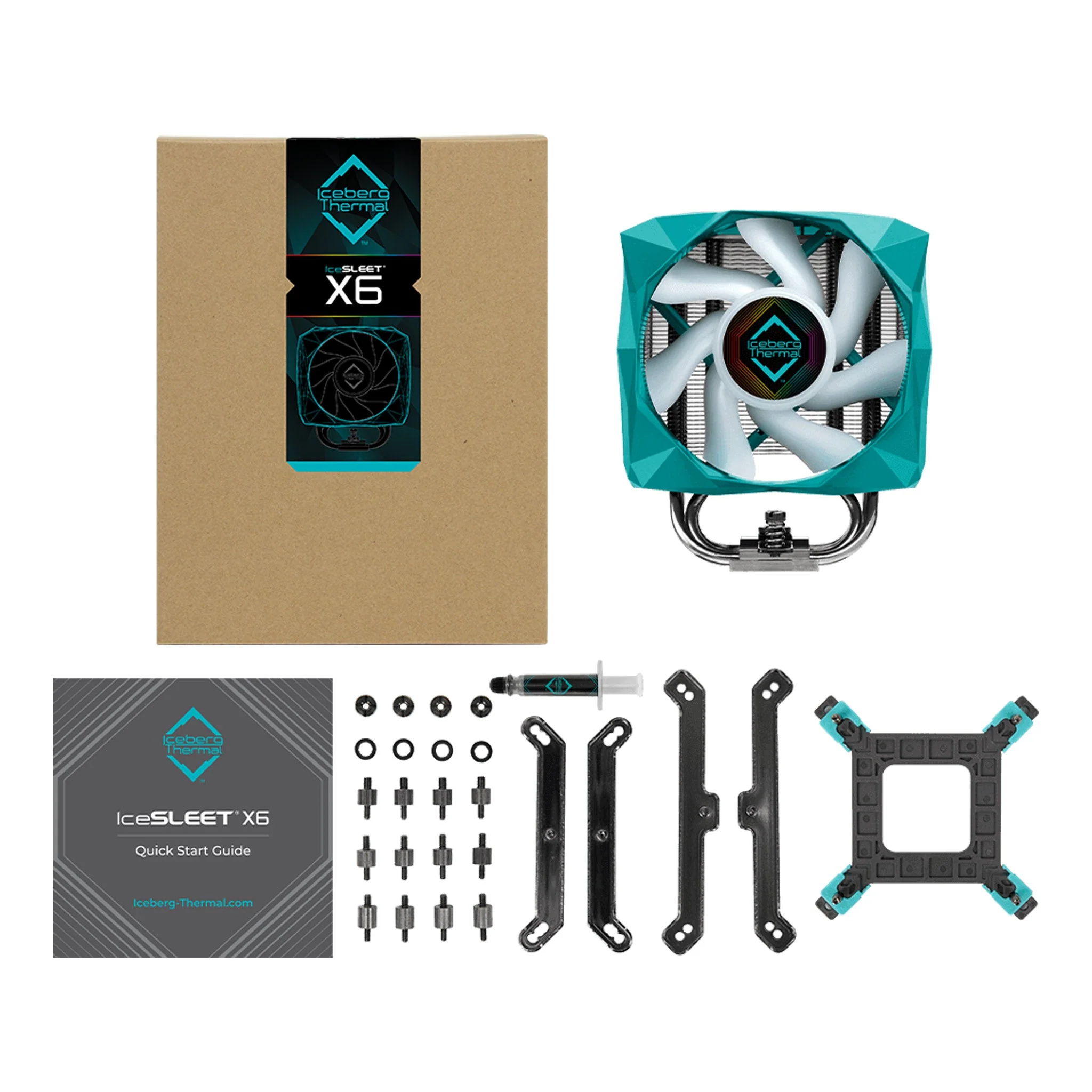 Iceberg Thermal ICESLEETX6-00A 6-Heat Pipe 120mm PWM ARGB Intel/AMD High Performance CPU Cooler - Image 5