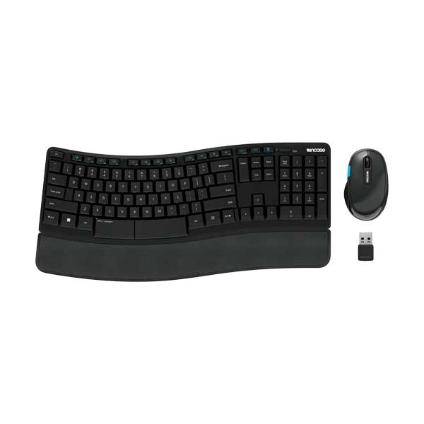 Incase Designed by Microsoft Sculpt Comfort Desktop Ergonomic Wireless Keyboard & Mouse - Black (L3V-00001)