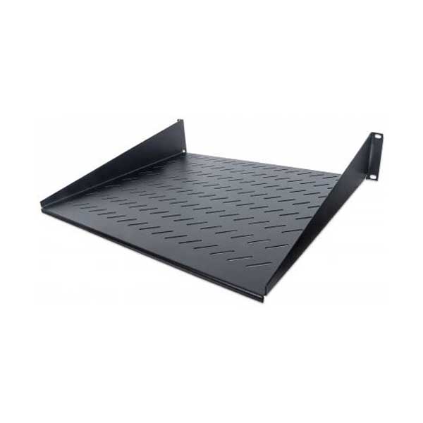 Intellinet 19" Cantilever Shelf, 2U, 2-Point Front Mount, 15" Depth, Vented, Black