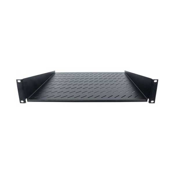 Intellinet 19" Cantilever Shelf, 2U, 2-Point Front Mount, 15" Depth, Vented, Black - Image 2